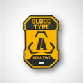 A- BLOOD TYPE YELLOW